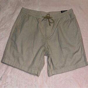Michael Kors khaki Tan Shorts, drawstrings elastic waistband, size Large